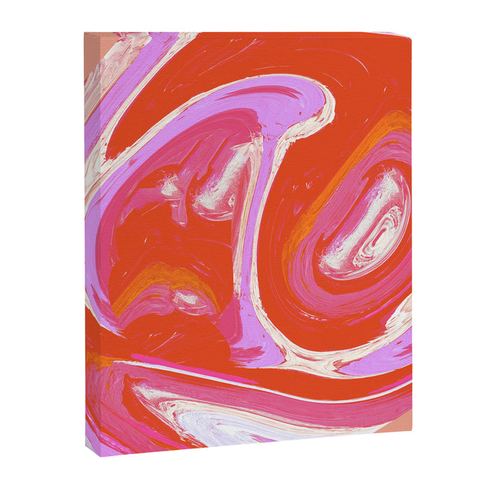 Deja Vu: Vibrant Digital Painting in Retro Colors by Alyssa Hamilton Art Canvas Print Gallery Image 1
