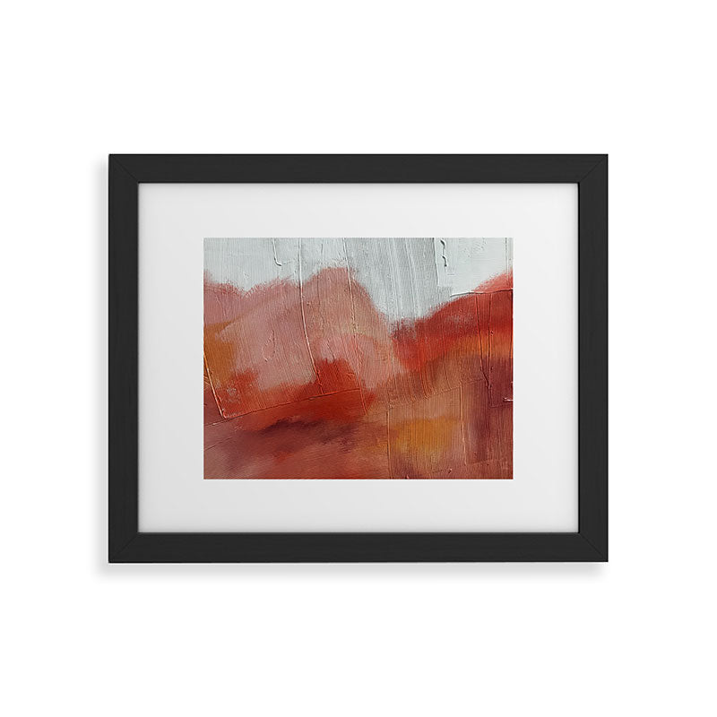 Desert Journey [2]: a textured, abstract piece in pinks, reds, and white by Alyssa Hamilton Art Framed Art Print Gallery Image 4