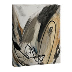 Drift [5]: a neutral abstract mixed media piece in black, white, gray, brown Canvas Print Gallery Image 6