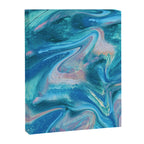 Gemstone [1]: a melted abstract watercolor design in blue pink and green by Alyssa Hamilton Art  Canvas Print Gallery Image 6
