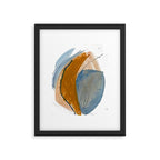 Gentle Breeze: a minimal, abstract mixed-media piece in blues and tans by Alyssa Hamilton Art Framed Art Print Gallery Image 5