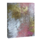 Golden Girl: a pretty abstract mixed media piece in pink, white, gold, and gray Canvas Print Gallery Image 6