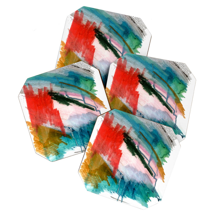 Happiness - a bright abstract piece Coaster Gallery Image 1