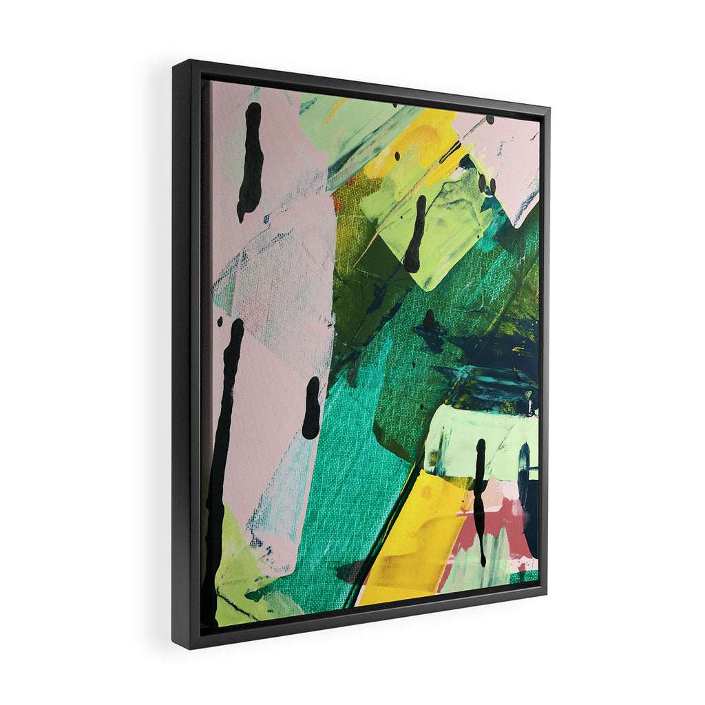 Hopeful[4] - a bright mixed media abstract piece Framed Canvas Print Gallery Image 2