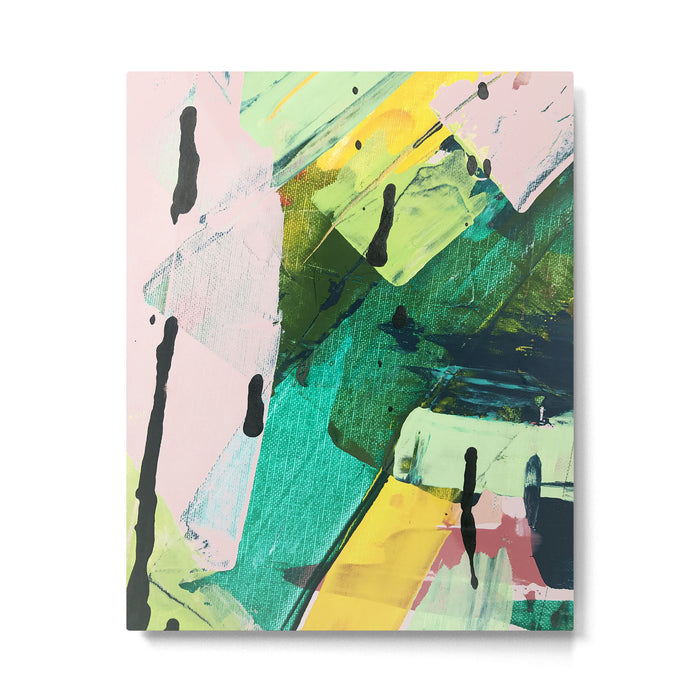 Hopeful[4] - a bright mixed media abstract piece Metal Print Gallery Image 1