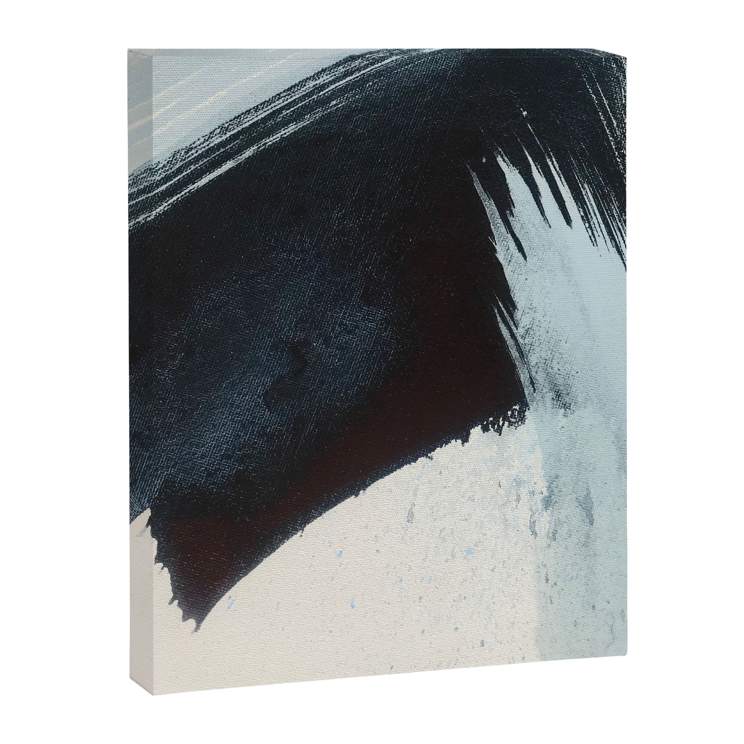 Like A Gentle Hurricane [2]: a minimal, abstract piece in blues and white by Alyssa Hamilton Art Canvas Print Gallery Image 6