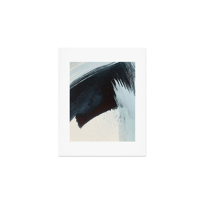 Like A Gentle Hurricane [2]: a minimal, abstract piece in blues and white by Alyssa Hamilton Art Art Print Gallery Image 1