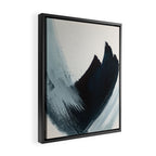 Like A Gentle Hurricane: a minimal, abstract piece in blues and white by Alyssa Hamilton Art Framed Canvas Print Gallery Image 2