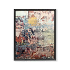 Mirage [1]: a vibrant abstract piece in pinks blues and gold by Alyssa Hamilton Art Framed Canvas Print Gallery Image 6