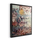 Mirage [1]: a vibrant abstract piece in pinks blues and gold by Alyssa Hamilton Art Framed Canvas Print Gallery Image 2
