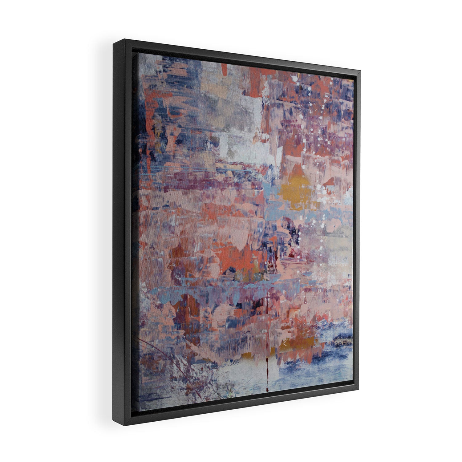 Mirage [3]: a pretty, vibrant mixed-media piece by Alyssa Hamilton Art Framed Canvas Print Gallery Image 2