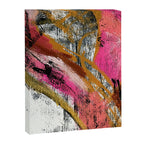 Motivation [3] : a colorful, vibrant abstract piece in pink red, gold, black and white Canvas Print Gallery Image 6