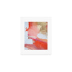 Moving Mountains: a minimal, abstract piece in reds and gold by Alyssa Hamilton Art Art Print Gallery Image 1