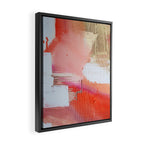 Moving Mountains: a minimal, abstract piece in reds and gold by Alyssa Hamilton Art Framed Canvas Print Gallery Image 2