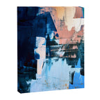 On the Dock: a pretty abstract design in blues and pinks by Alyssa Hamilton Art Canvas Print Gallery Image 6