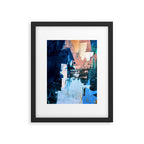 On the Dock: a pretty abstract design in blues and pinks by Alyssa Hamilton Art Framed Art Print Gallery Image 5