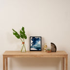 Pacific Grove: a pretty minimal abstract piece in blue by Alyssa Hamilton Art Framed Canvas Print Gallery Image 4