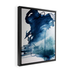Pacific Grove: a pretty minimal abstract piece in blue by Alyssa Hamilton Art Framed Canvas Print Gallery Image 2
