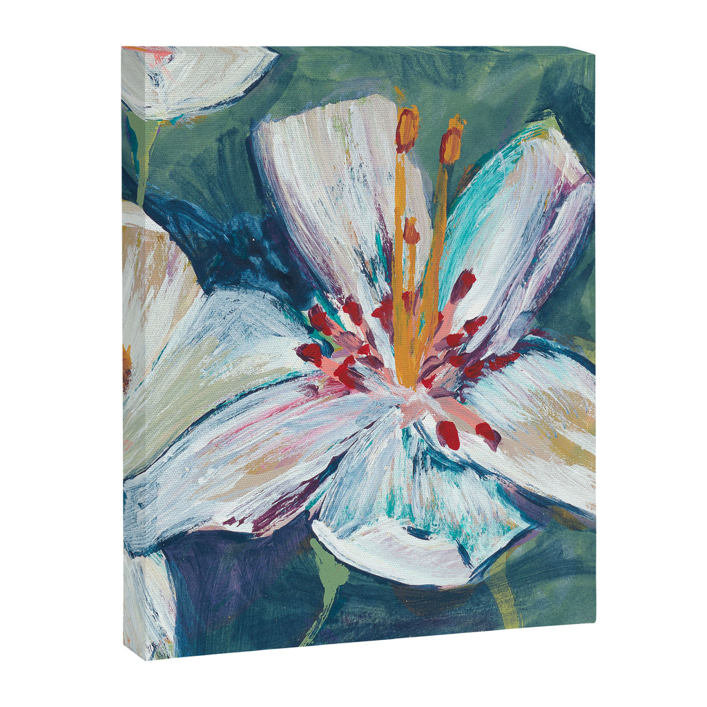 Painted Lily: an abstract floral design by Alyssa Hamilton Art Canvas Print Gallery Image 6