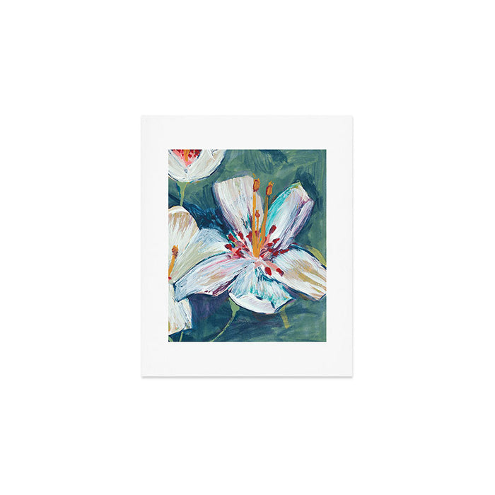 Painted Lily: an abstract floral design by Alyssa Hamilton Art Art Print Gallery Image 1
