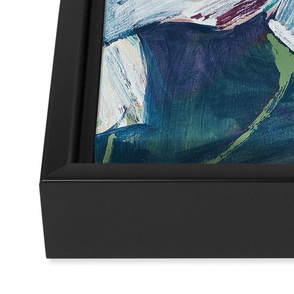 Painted Lily: an abstract floral design by Alyssa Hamilton Art Framed Canvas Print Gallery Image 3