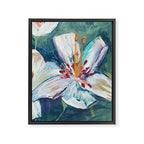 Painted Lily: an abstract floral design by Alyssa Hamilton Art Framed Canvas Print Gallery Image 6
