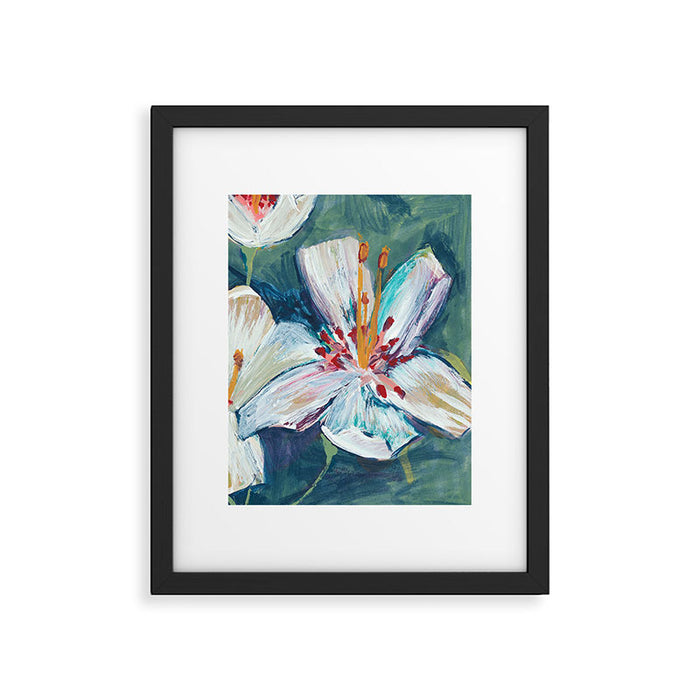Painted Lily: an abstract floral design by Alyssa Hamilton Art Framed Art Print Gallery Image 1