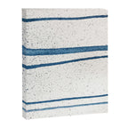 Parallel Universe [horizontal]: a pretty, minimal, abstract piece in lines of vibrant blue and white Canvas Print Gallery Image 6