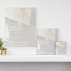 Relief [1]: an abstract, textured piece in white by Alyssa Hamilton Art Canvas Print Gallery Image 3