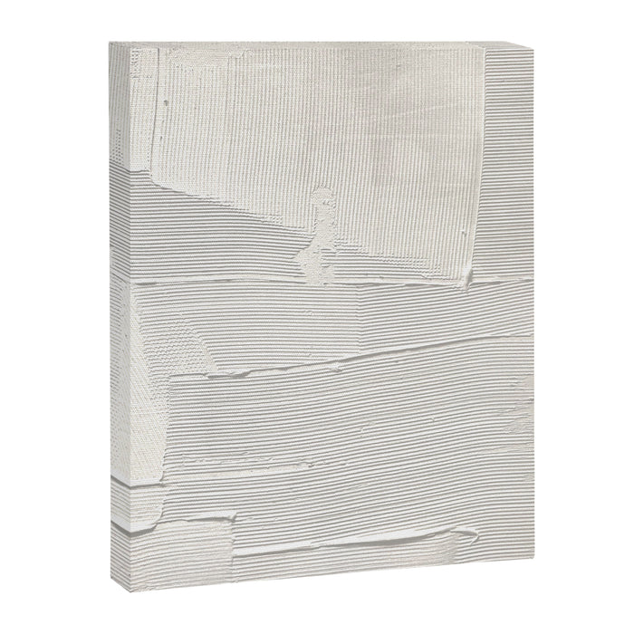 Relief [1]: an abstract, textured piece in white by Alyssa Hamilton Art Canvas Print Gallery Image 1