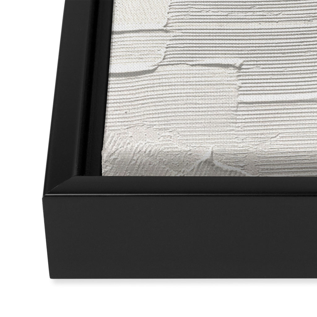 Relief [1]: an abstract, textured piece in white by Alyssa Hamilton Art Framed Canvas Print Gallery Image 3