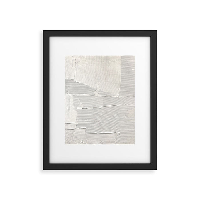 Relief [1]: an abstract, textured piece in white by Alyssa Hamilton Art Framed Art Print Gallery Image 1