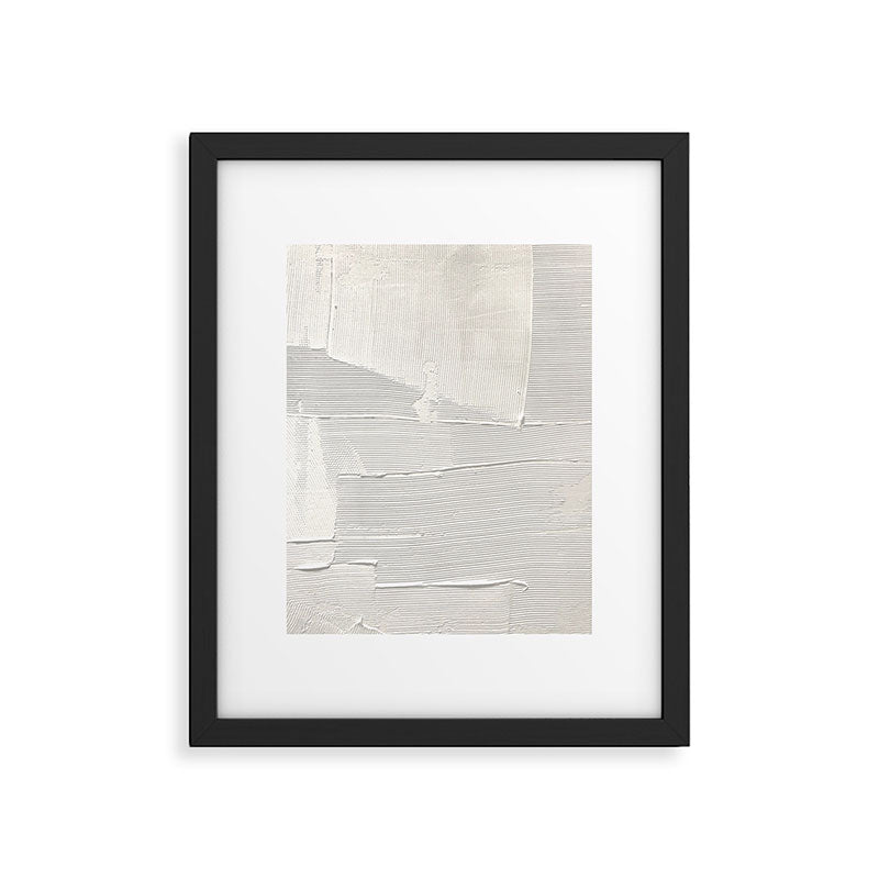 Relief [1]: an abstract, textured piece in white by Alyssa Hamilton Art Framed Art Print Gallery Image 5