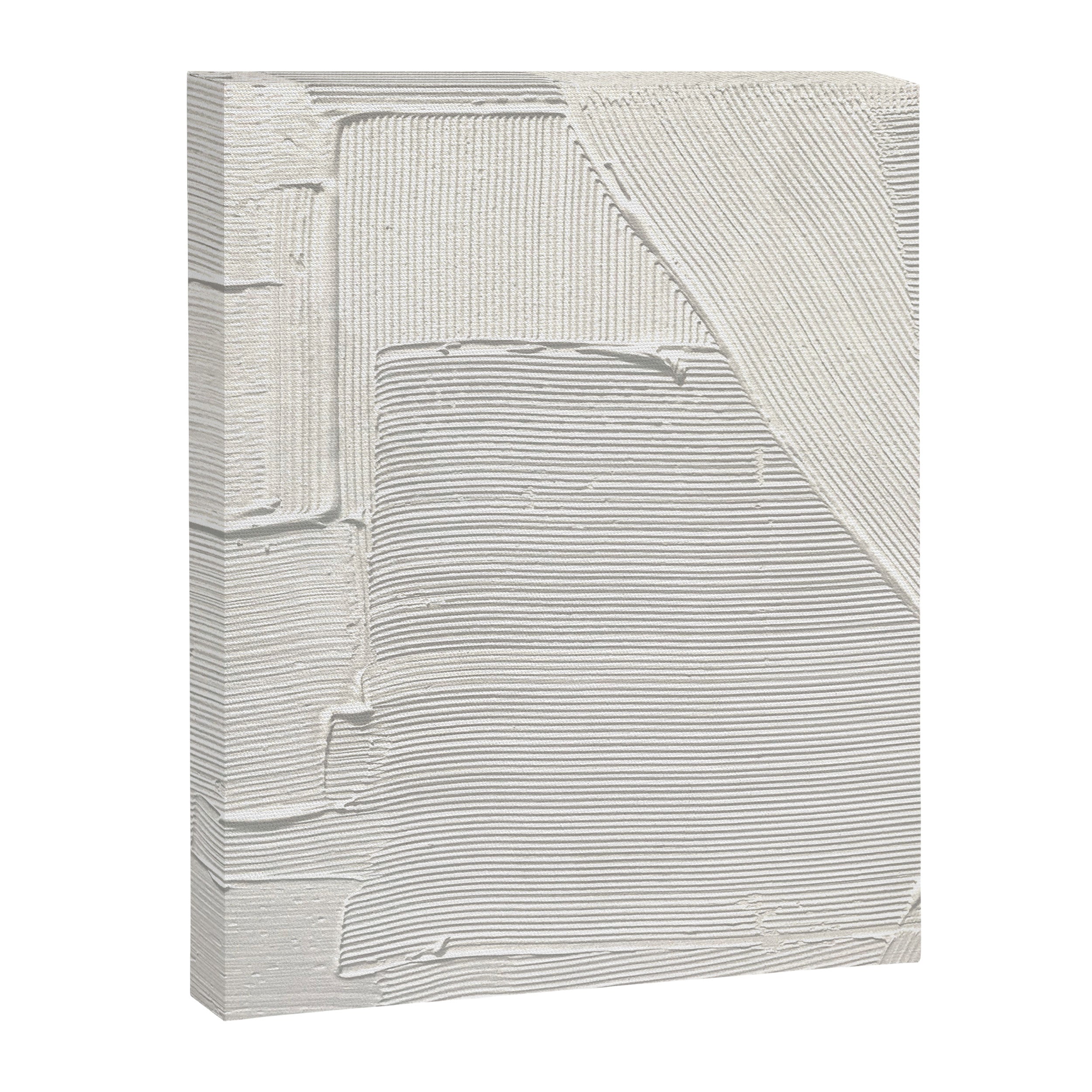 Relief [2]: an abstract, textured piece in white by Alyssa Hamilton Art Canvas Print Gallery Image 3