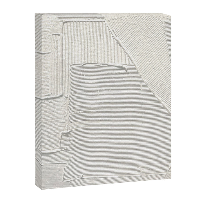 Relief [2]: an abstract, textured piece in white by Alyssa Hamilton Art Canvas Print Gallery Image 1
