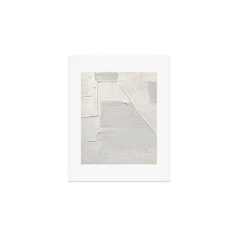 Relief [2]: an abstract, textured piece in white by Alyssa Hamilton Art Art Print Gallery Image 1