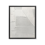 Relief [2]: an abstract, textured piece in white by Alyssa Hamilton Art Framed Canvas Print Gallery Image 6