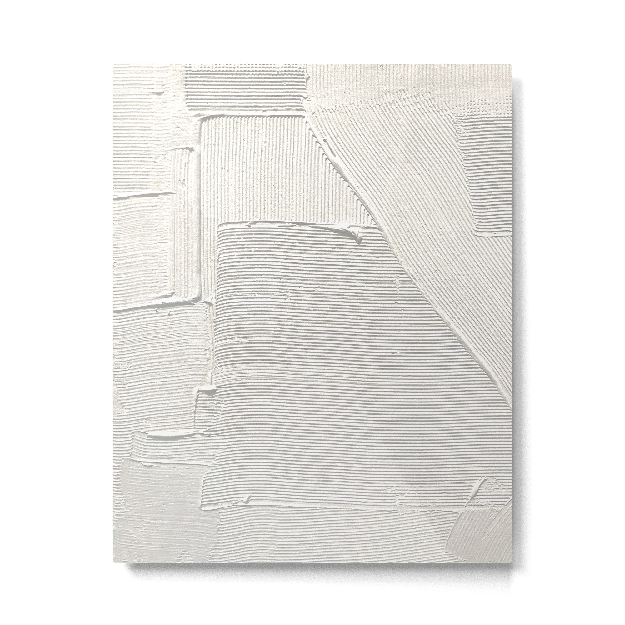 Relief [2]: an abstract, textured piece in white by Alyssa Hamilton Art Metal Print Gallery Image 4