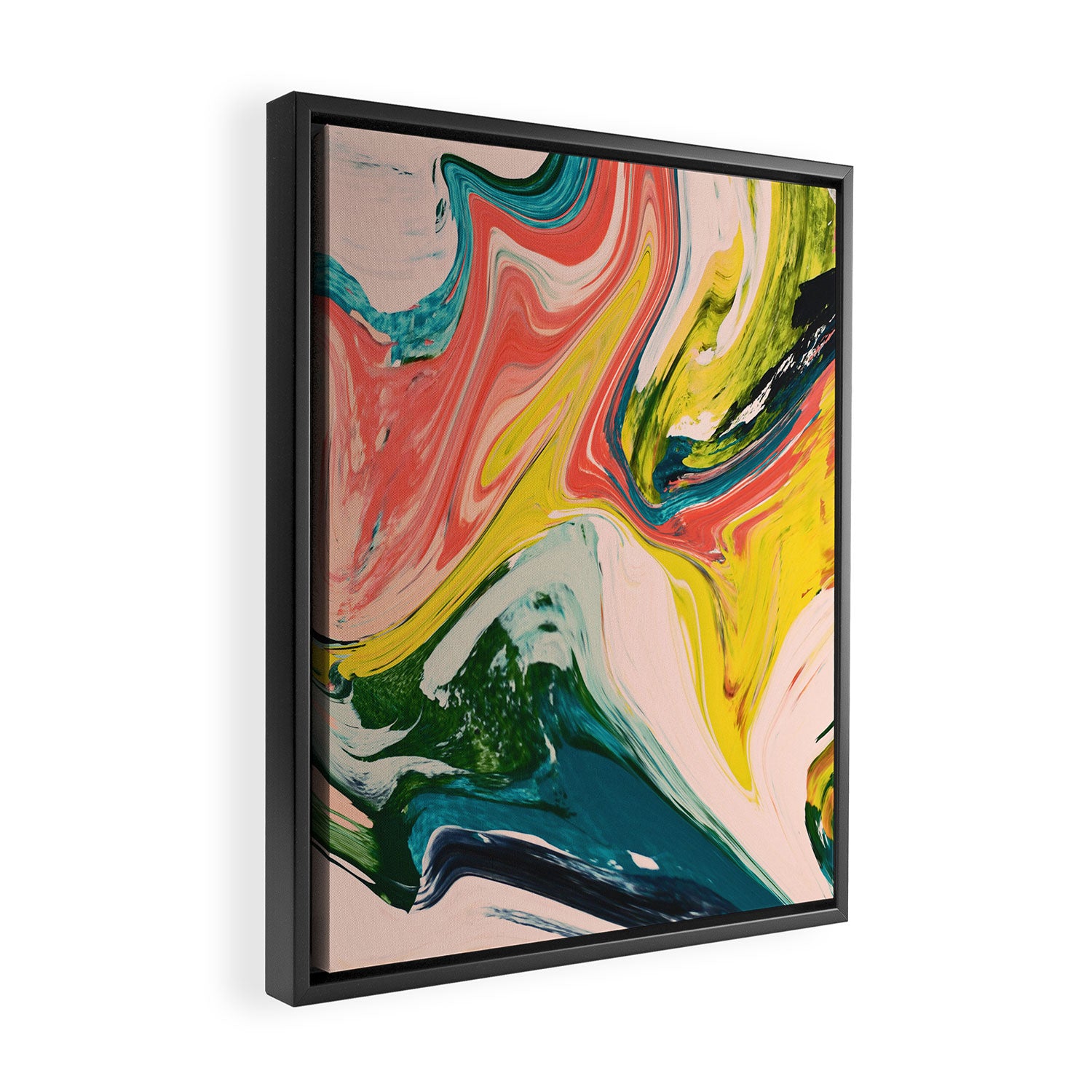 Revival: A colorful retro painting by Alyssa Hamilton Art   Framed Canvas Print Gallery Image 2