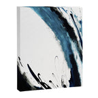 Reykjavik: a pretty and minimal mixed media piece in black, white, and blue Canvas Print Gallery Image 6