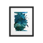 Scenic Route [2]: a pretty, minimal abstract piece in blue and green by Alyssa Hamilton Art Framed Art Print Gallery Image 5