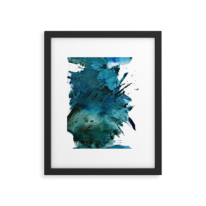 Scenic Route [2]: a pretty, minimal abstract piece in blue and green by Alyssa Hamilton Art Framed Art Print Gallery Image 5