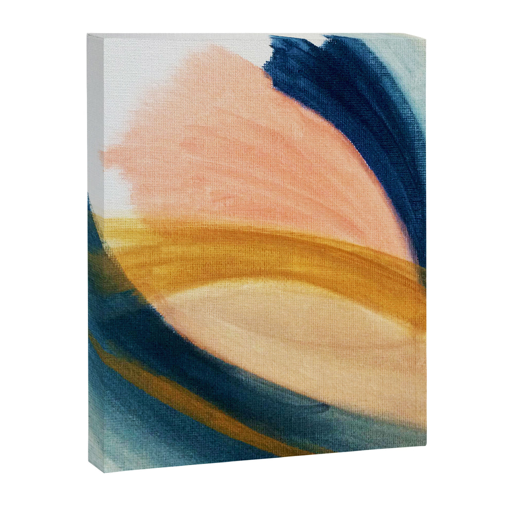 Slow as the Mississippi - Acrylic abstract with pink, blue, and brown Canvas Print Gallery Image 8