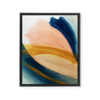 Slow as the Mississippi - Acrylic abstract with pink, blue, and brown Framed Canvas Print Gallery Image 8