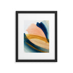 Slow as the Mississippi - Acrylic abstract with pink, blue, and brown Framed Art Print Gallery Image 6