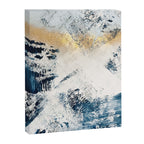 Sunset [1]: a bright, colorful abstract piece in blue, gold, and white by Alyssa Hamilton Art Canvas Print Gallery Image 6