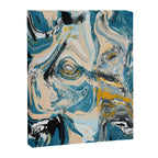 Tide Pool: a blue, yellow, and peach abstract painting by Alyssa Hamilton Art Canvas Print Gallery Image 6