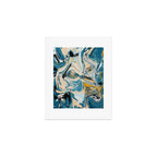 Tide Pool: a blue, yellow, and peach abstract painting by Alyssa Hamilton Art Art Print Gallery Image 1