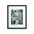 Tide Pool: a blue, yellow, and peach abstract painting by Alyssa Hamilton Art Framed Art Print Gallery Image 5