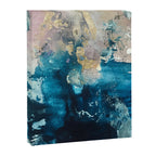 Timeless: A gorgeous, abstract mixed media piece in blue, pink, and gold by Alyssa Hamilton Art Canvas Print Gallery Image 6